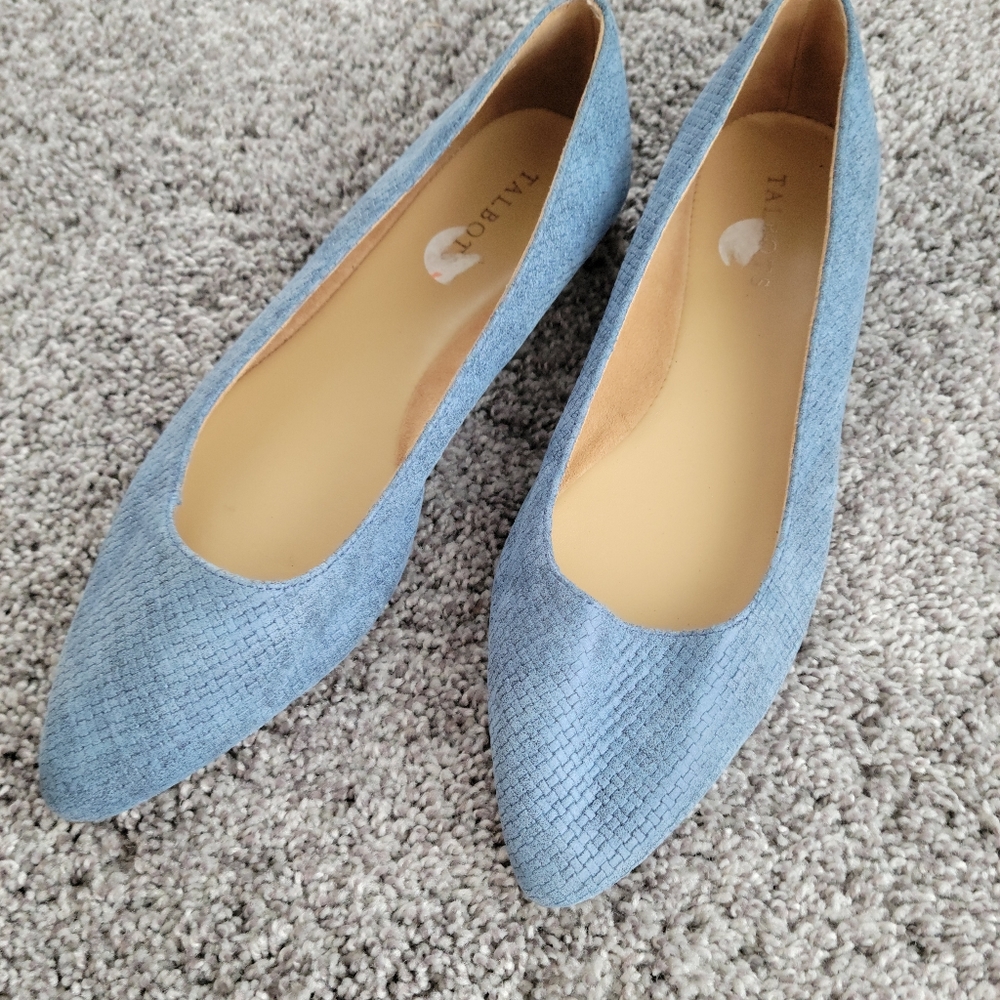 Talbots Blue Textured Flats